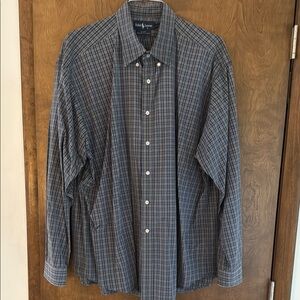 Ralph Lauren Men's Navy Checkered Shirt